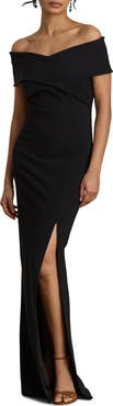 Lauren Ralph Lauren Off the Shoulder Faille Gown