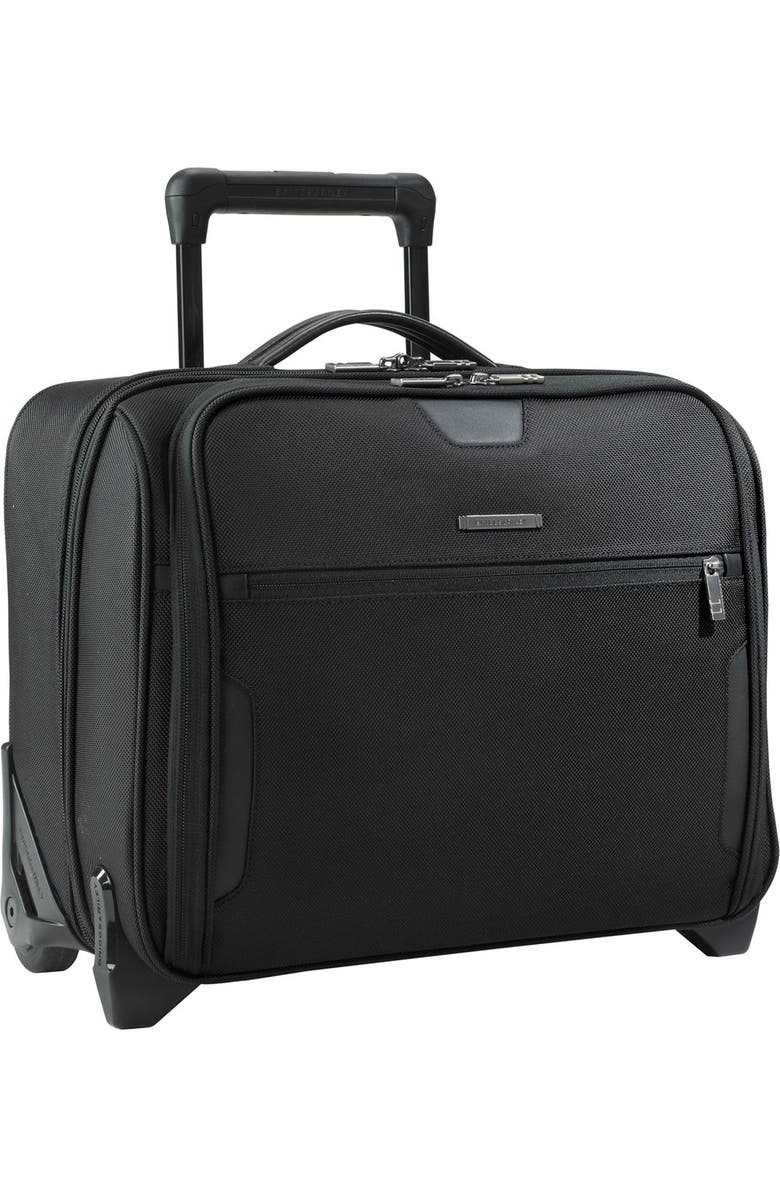 Briggs & Riley 'Medium Slim' Rolling Ballistic Nylon Briefcase, Main, color,
