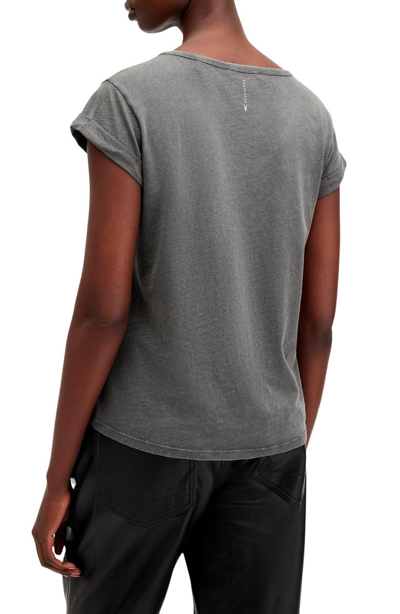 AllSaints Anna V-Neck Cotton T-Shirt, Alternate, color,