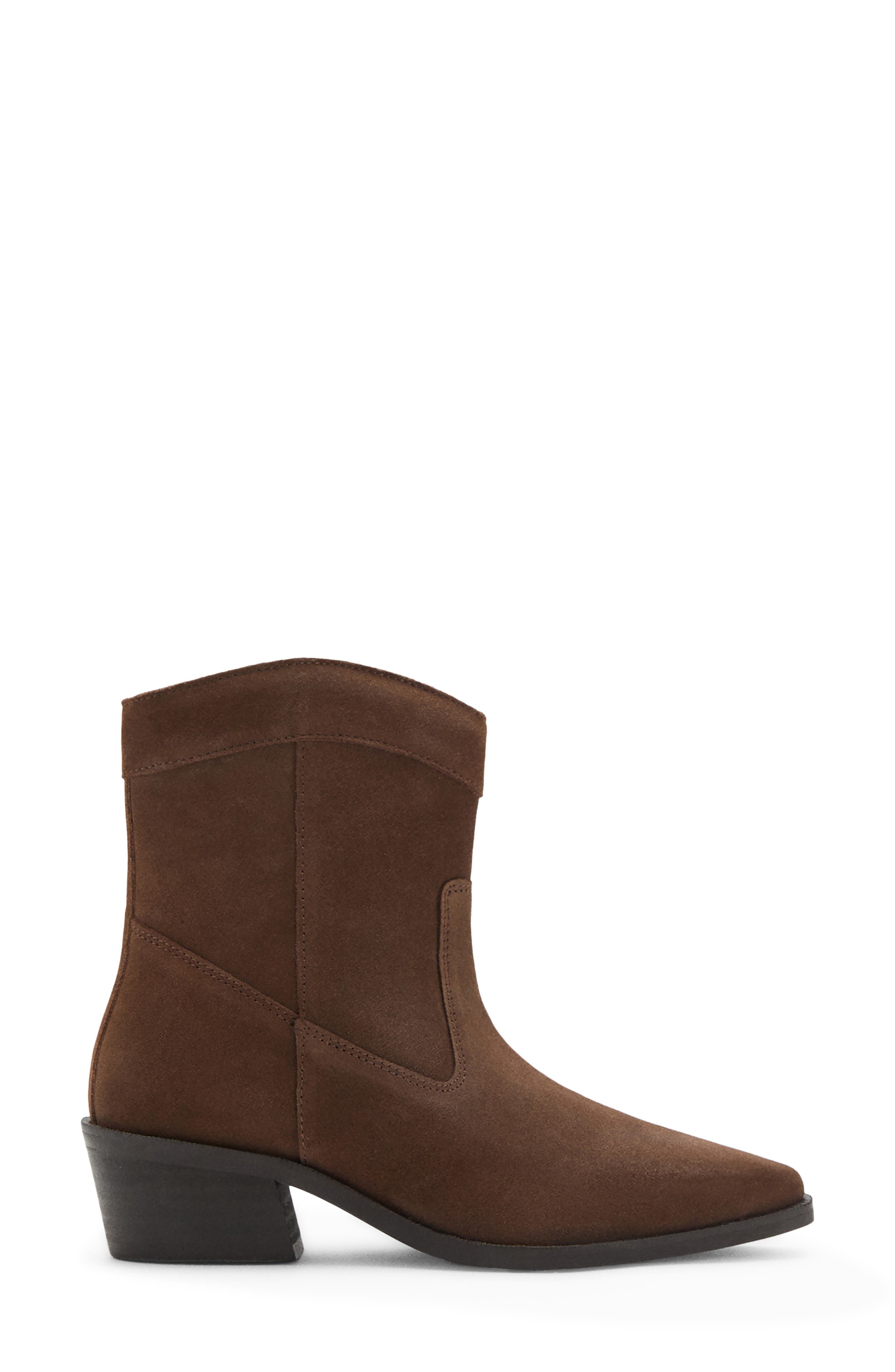 MANGO TEEN Block Heel Bootie, Alternate, color, Brown