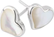Jan Leslie Heart Stud Earring Set In Sterling Silver