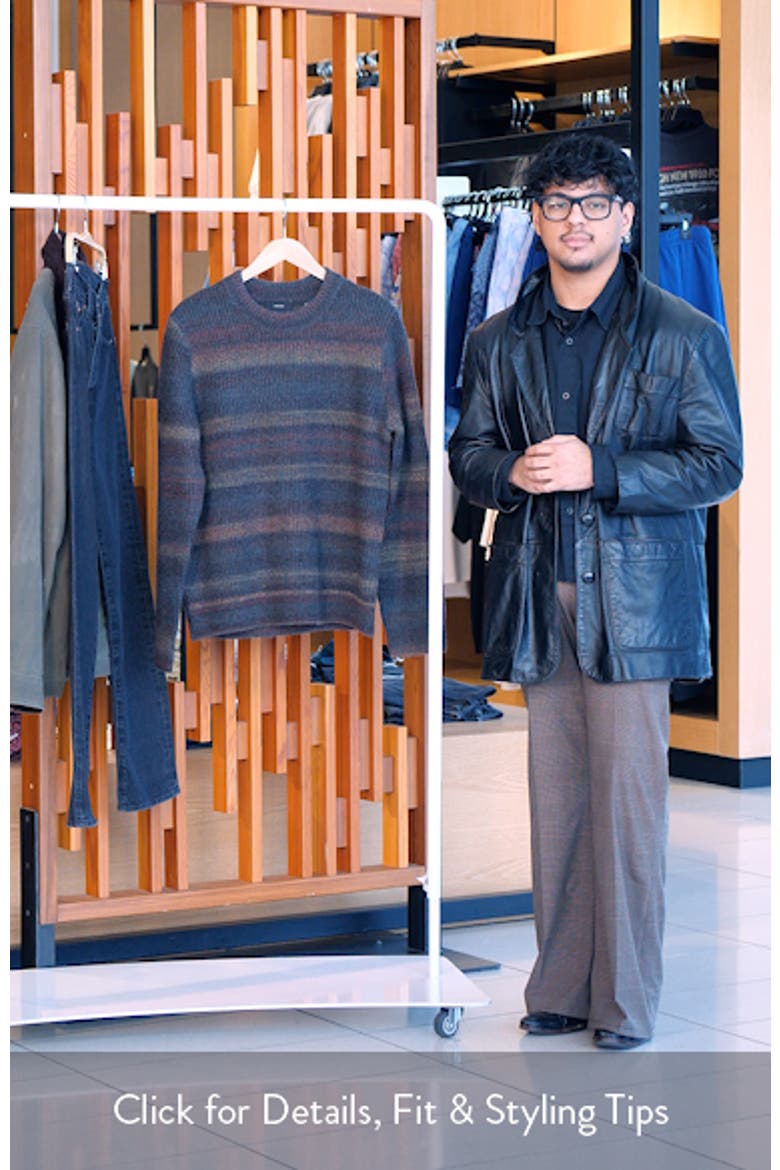 Stripe Space Dye Wool Blend Crewneck Sweater video