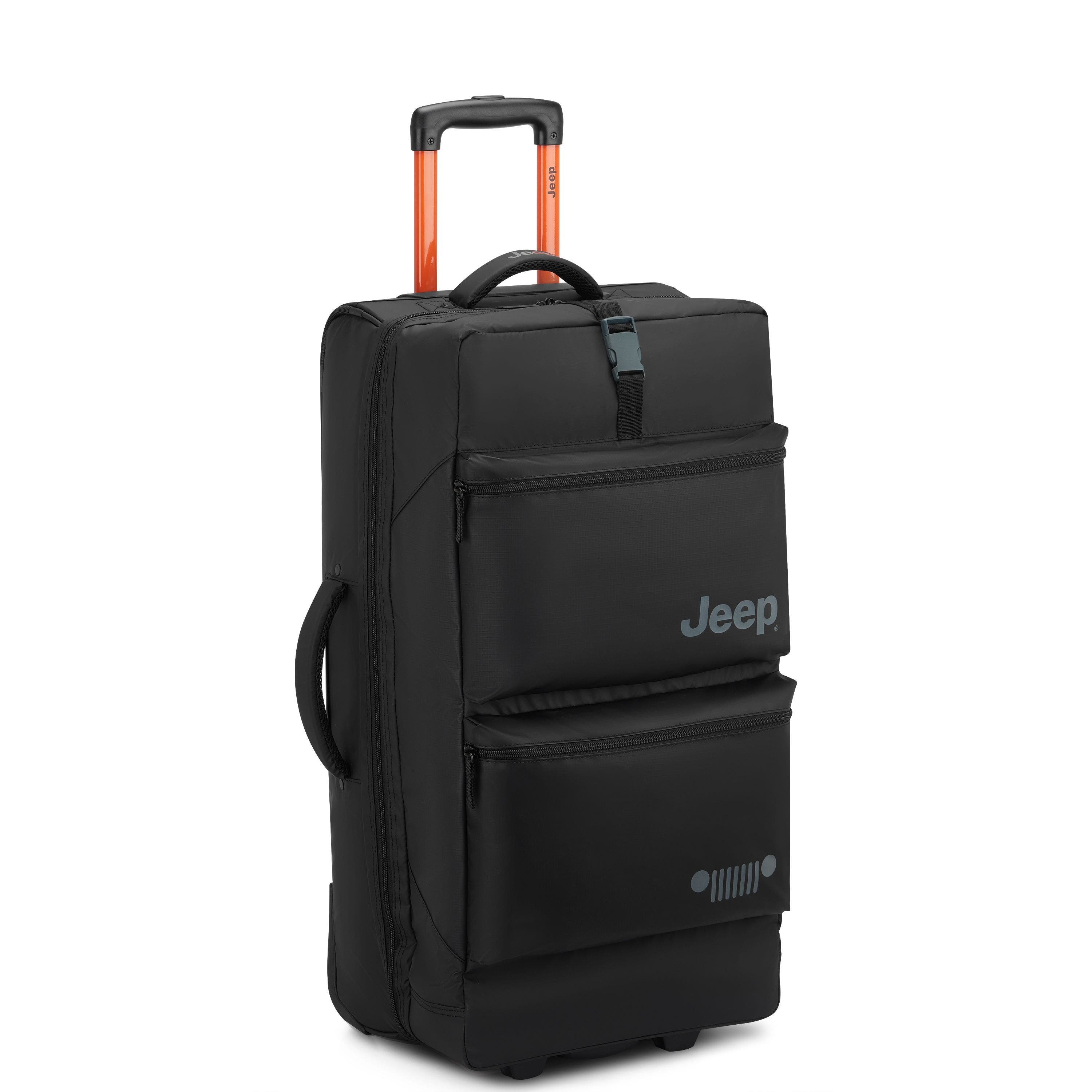 JEEP JS006B 27 Inch Two Wheel Rolling Travel Duffle Bag, Alternate, color, Black