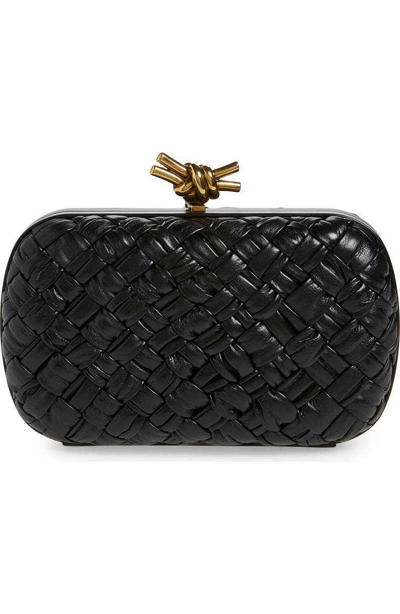 Bottega Veneta Knot Intreccio Leather Minaudière, Alternate, color,