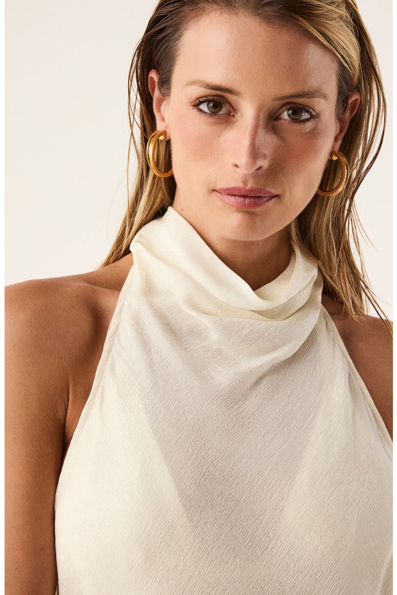 Ro Semisheer Halter Cover-Up Top, Alternate, color, OFF WHITE