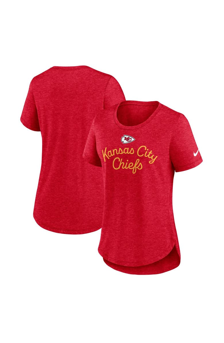 Nike Women's Nike Red Kansas City Chiefs Script Tri-Blend T-Shirt, Alternate, color, 