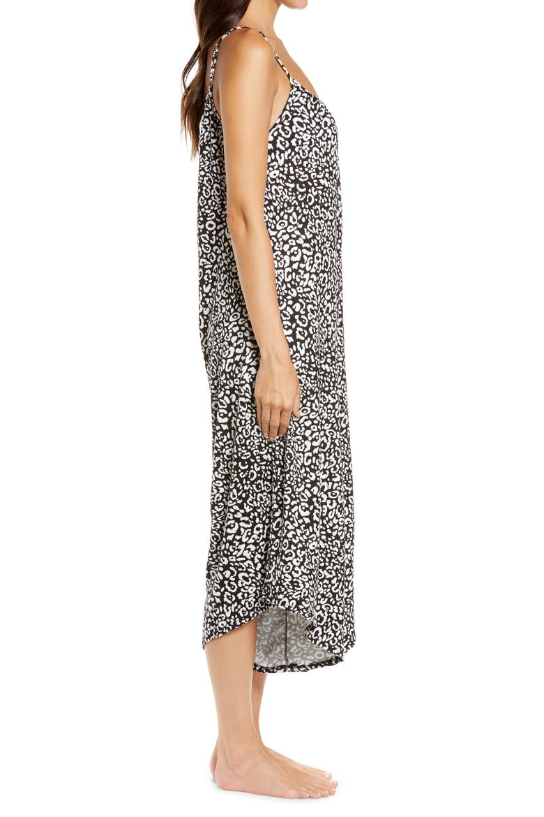 Lounge Crop Jumpsuit, Alternate, color, BLACK/ OFF WHITE