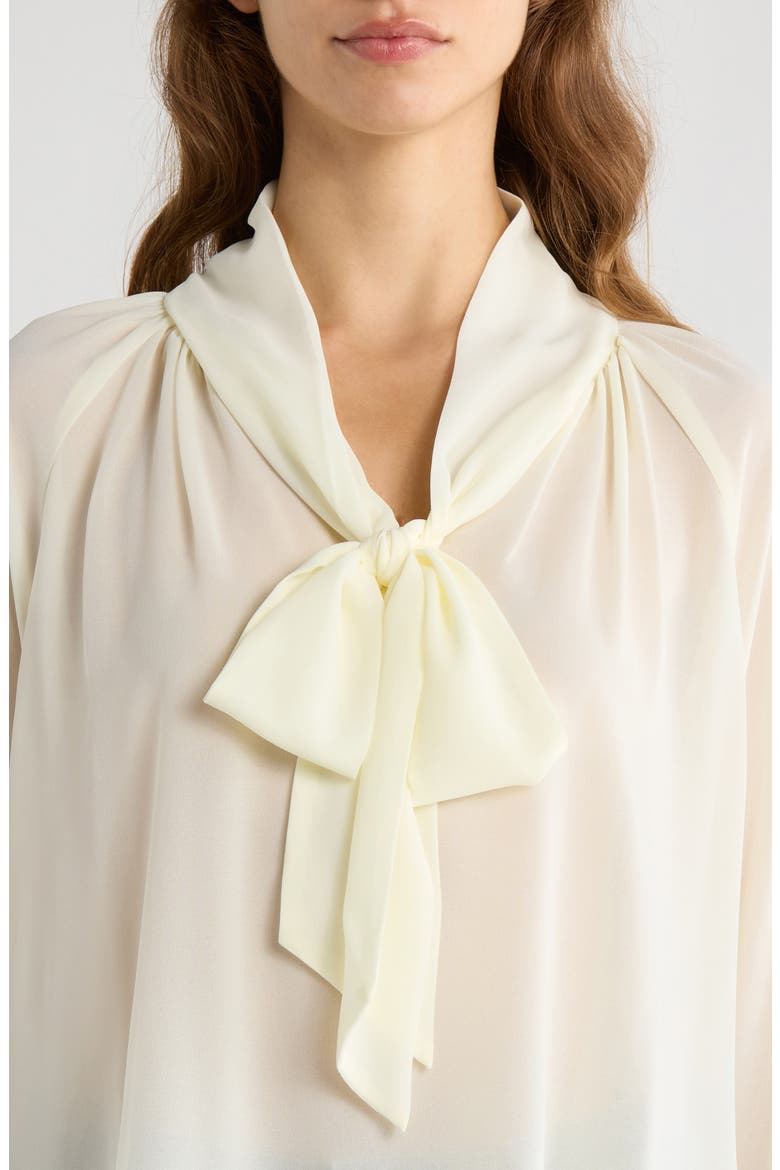 x Sara Walker Bow Georgette Blouse, Alternate, color, CREAM