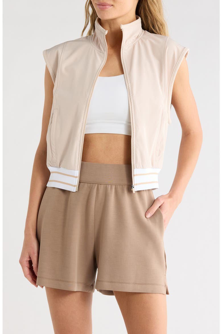 Fleece Inside Club Vest, Main, color, MIST SAND
