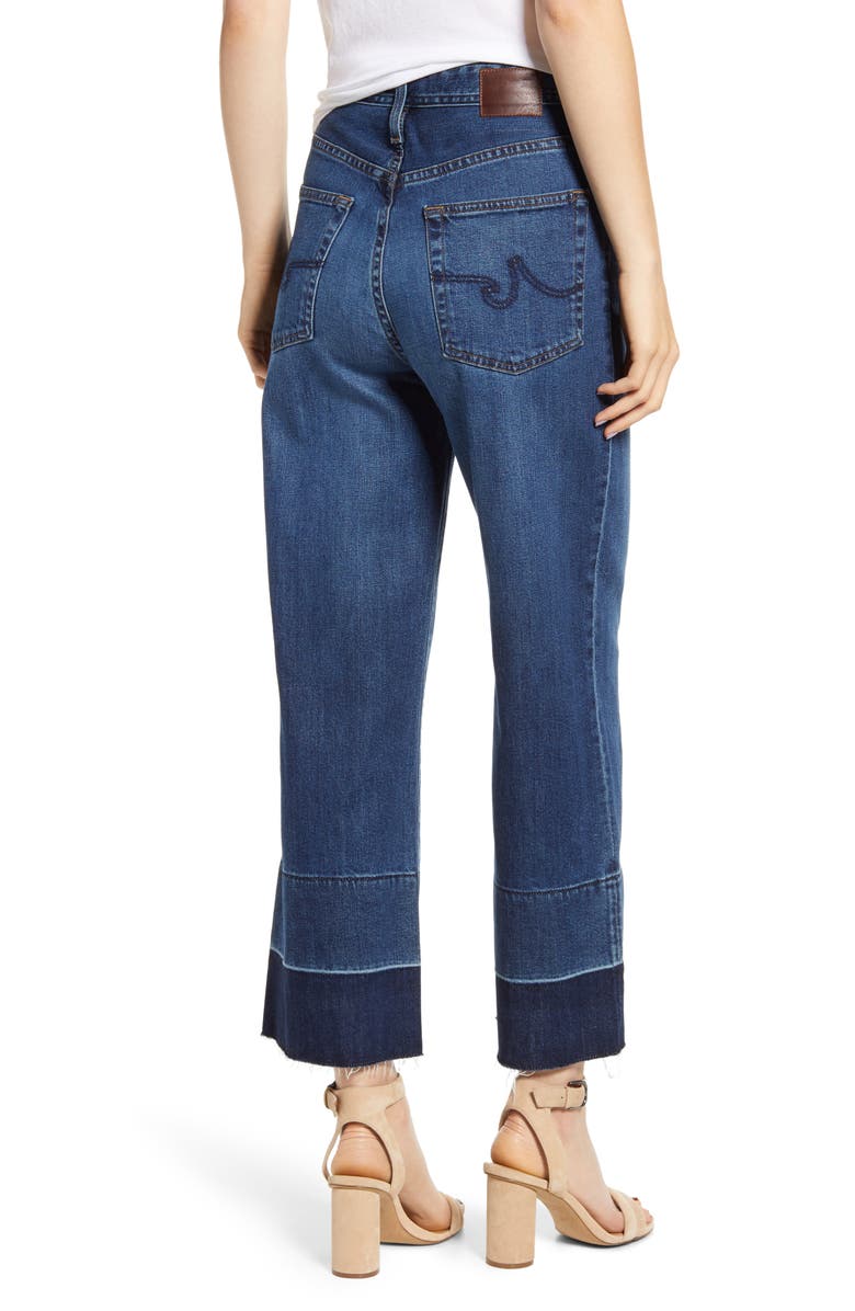 AG Etta High Waist Crop Wide Leg Jeans, Alternate, color, 