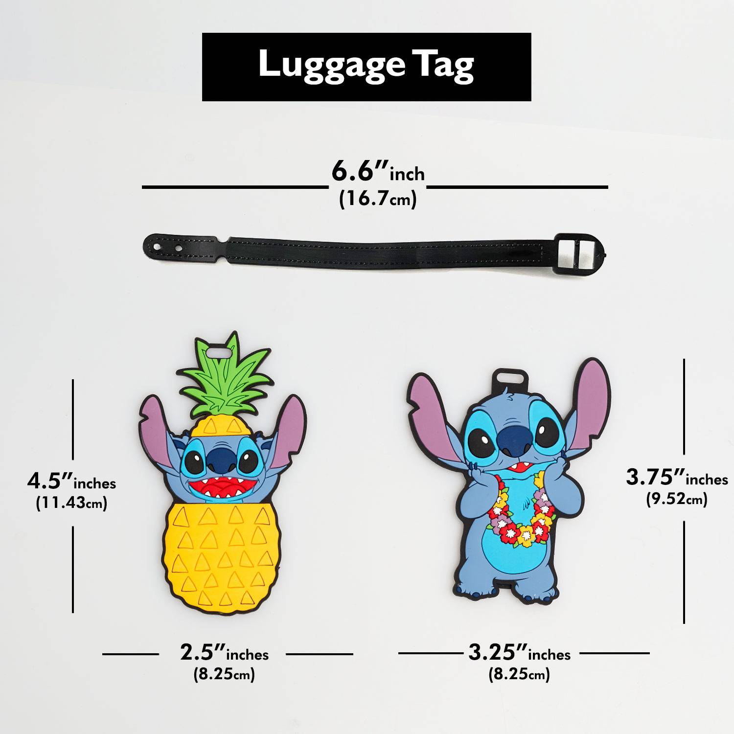 Disney Luggage Travel Tags, Set of 4, Alternate, color, Blue, Black