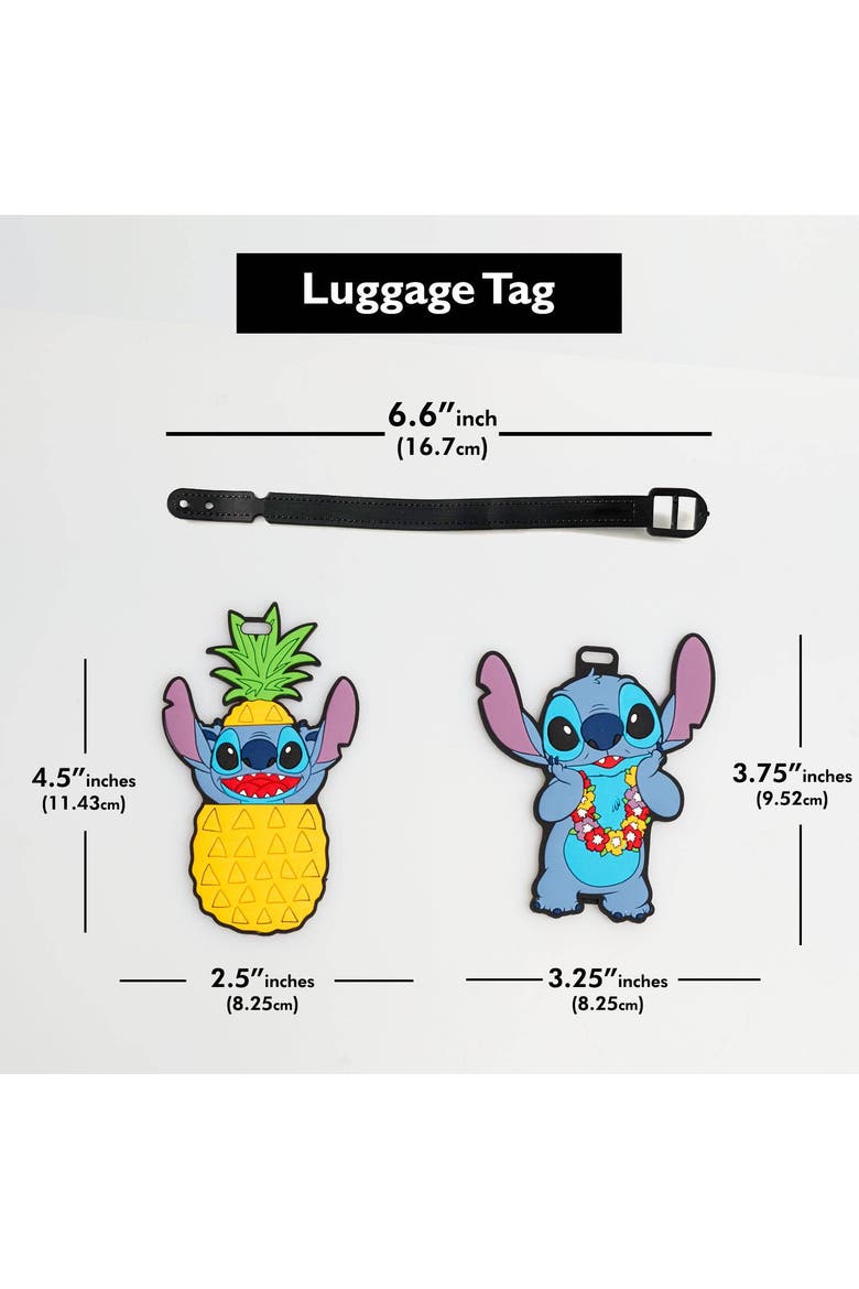 Luggage Travel Tags, Set of 4, Alternate, color, Blue, black