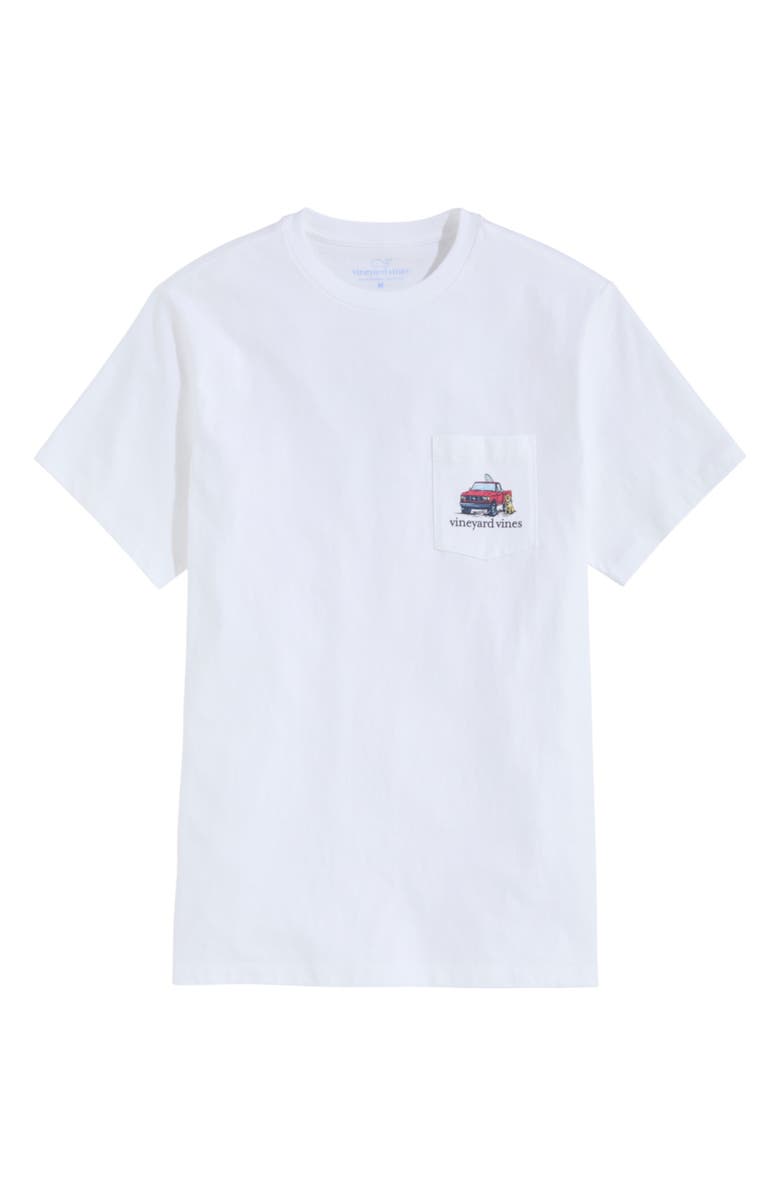 vineyard vines Truck on the Beach Pocket Graphic T-Shirt, Main, color, 