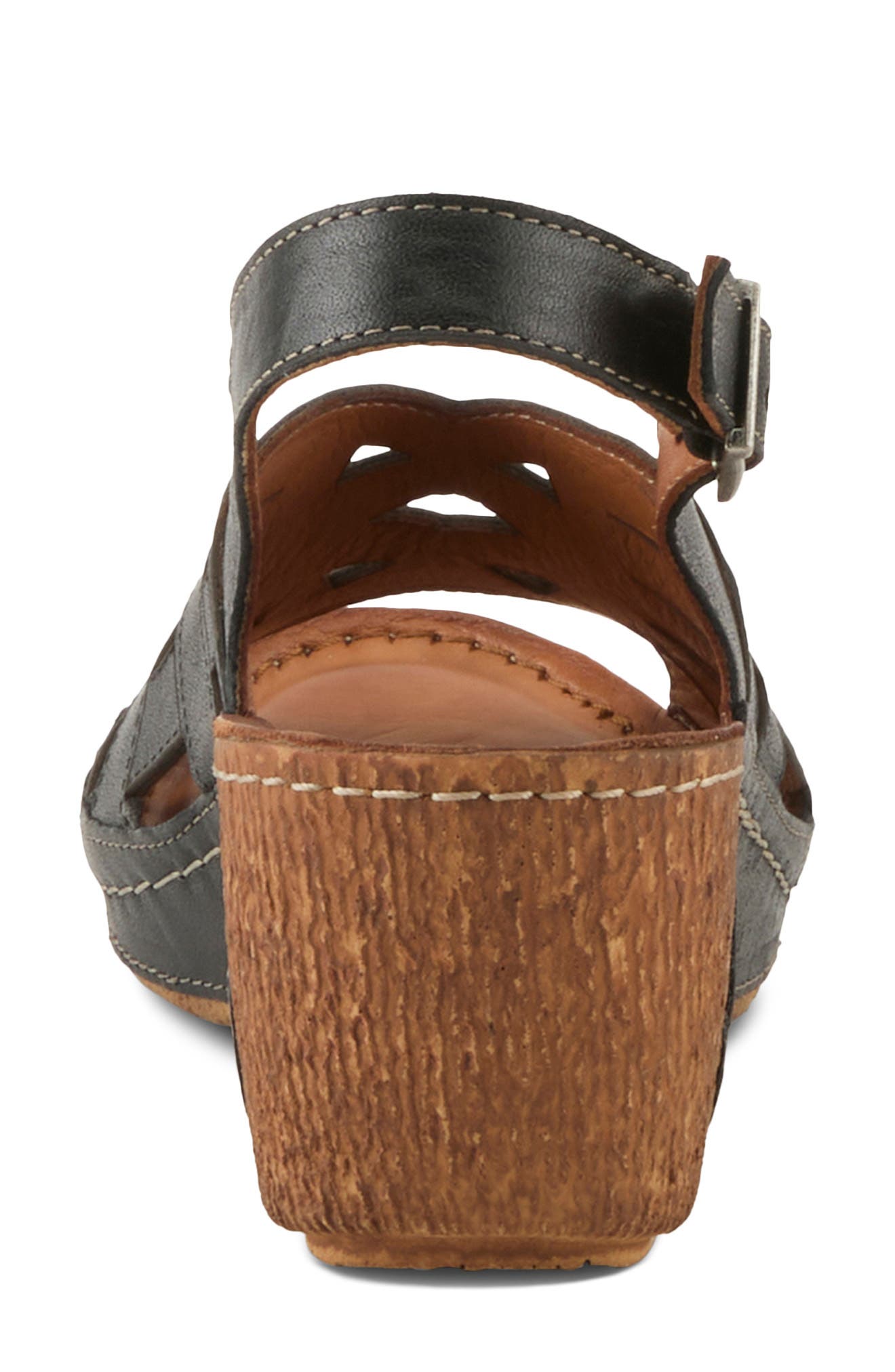 Spring Step Cathy Wedge Sandal, Alternate, color, Black