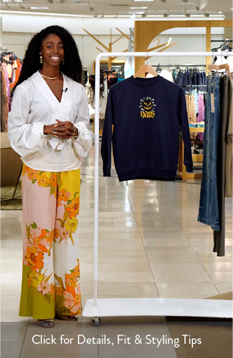 Kids' Happy Spike Crewneck Sweatshirt, sales video thumbnail