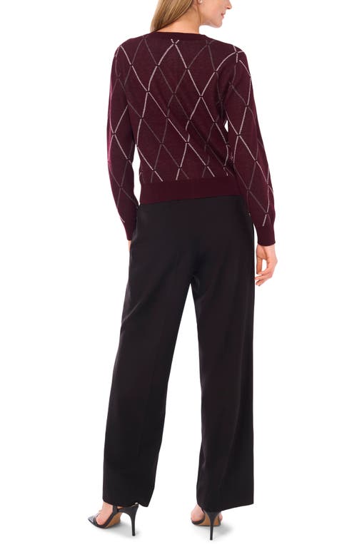 Ted Baker Argyle Cardigan In Burgundy