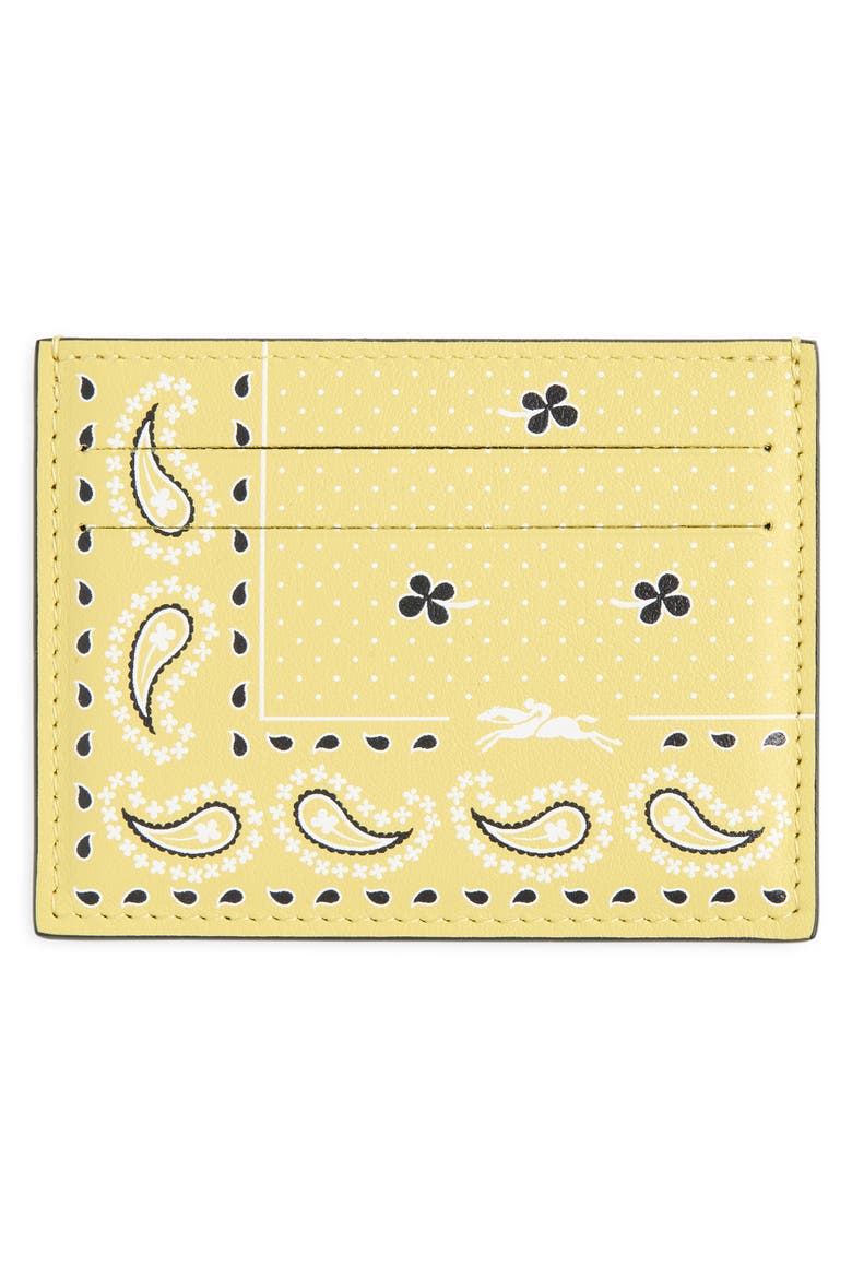 Pocket Bandana Leather Card Holder, Alternate, color, LIME