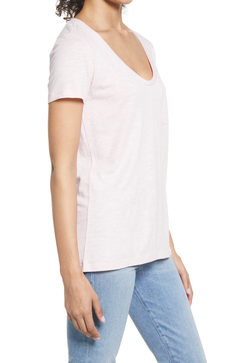 Caslon<sup>®</sup> U-Neck T-Shirt, Alternate, color, Pink Chintz