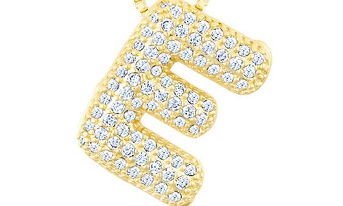 Adornia Pavé Bubble Initial Pendant Necklace In Gold-e