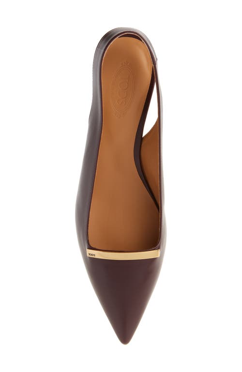 Tod's Pointed Toe Kitten Heel Slingback Pump