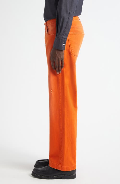 Massimo Alba Oceano Distressed Regular Fit Jeans In Orange