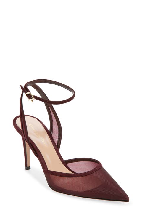 Pointed Toe Ankle Strap Pump (Women)