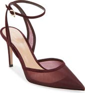 Gianvito Rossi Pointed Toe Ankle Strap Pump