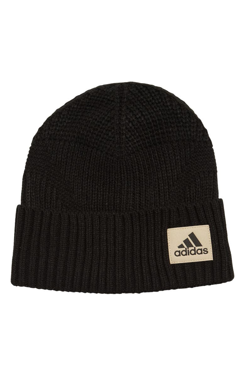 adidas Pine Knit Foldover Cuff Beanie, Main, color, 