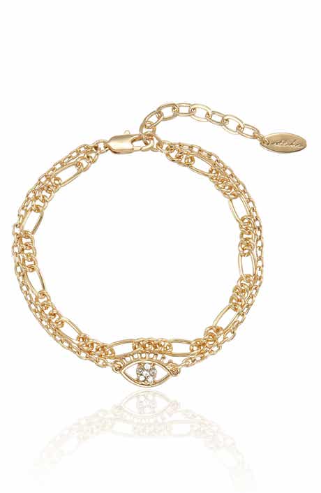 Evil Eye Layered Chain Bracelet