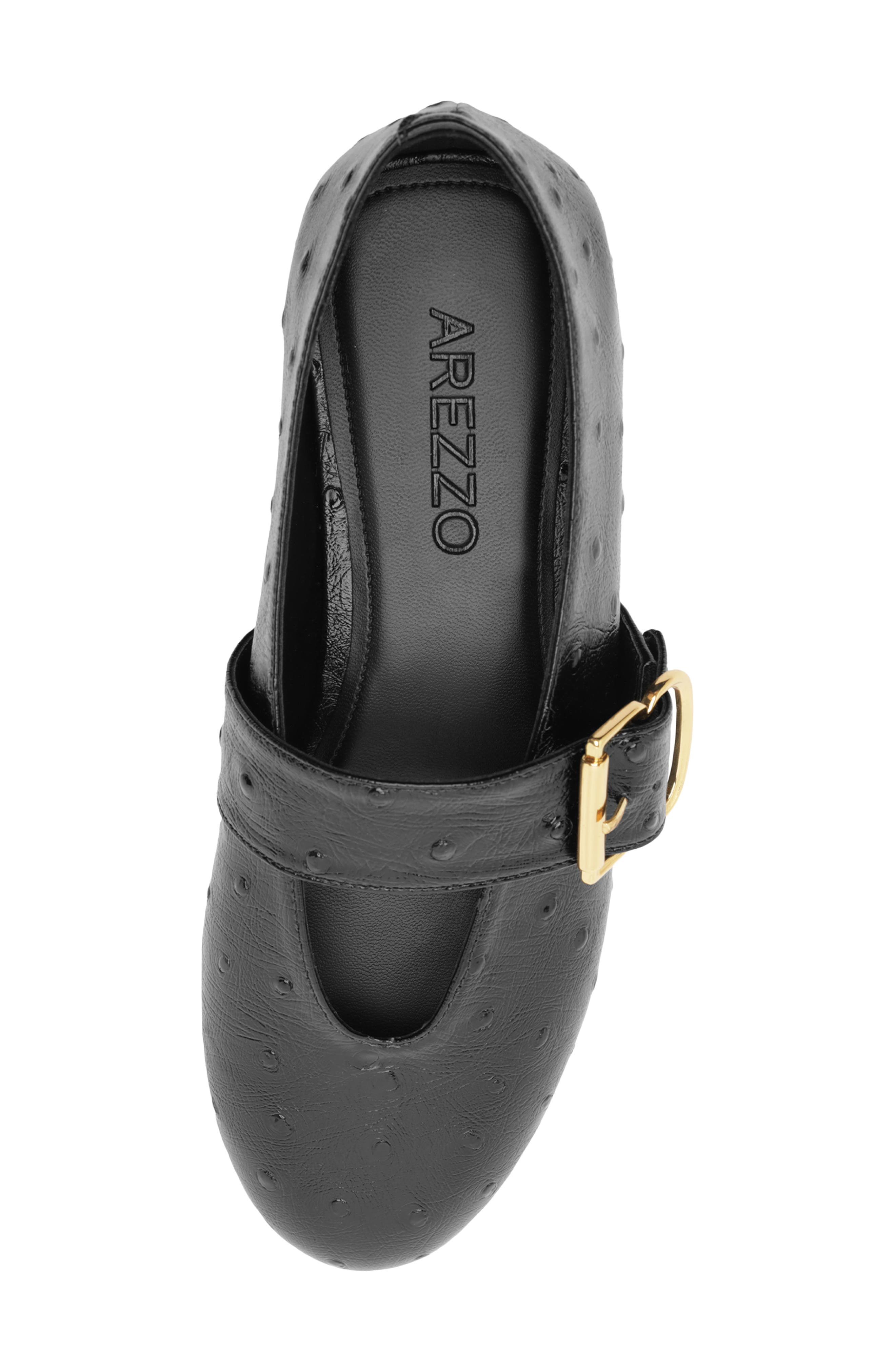 Arezzo Adeline Mary Jane Flat, Alternate, color, Black