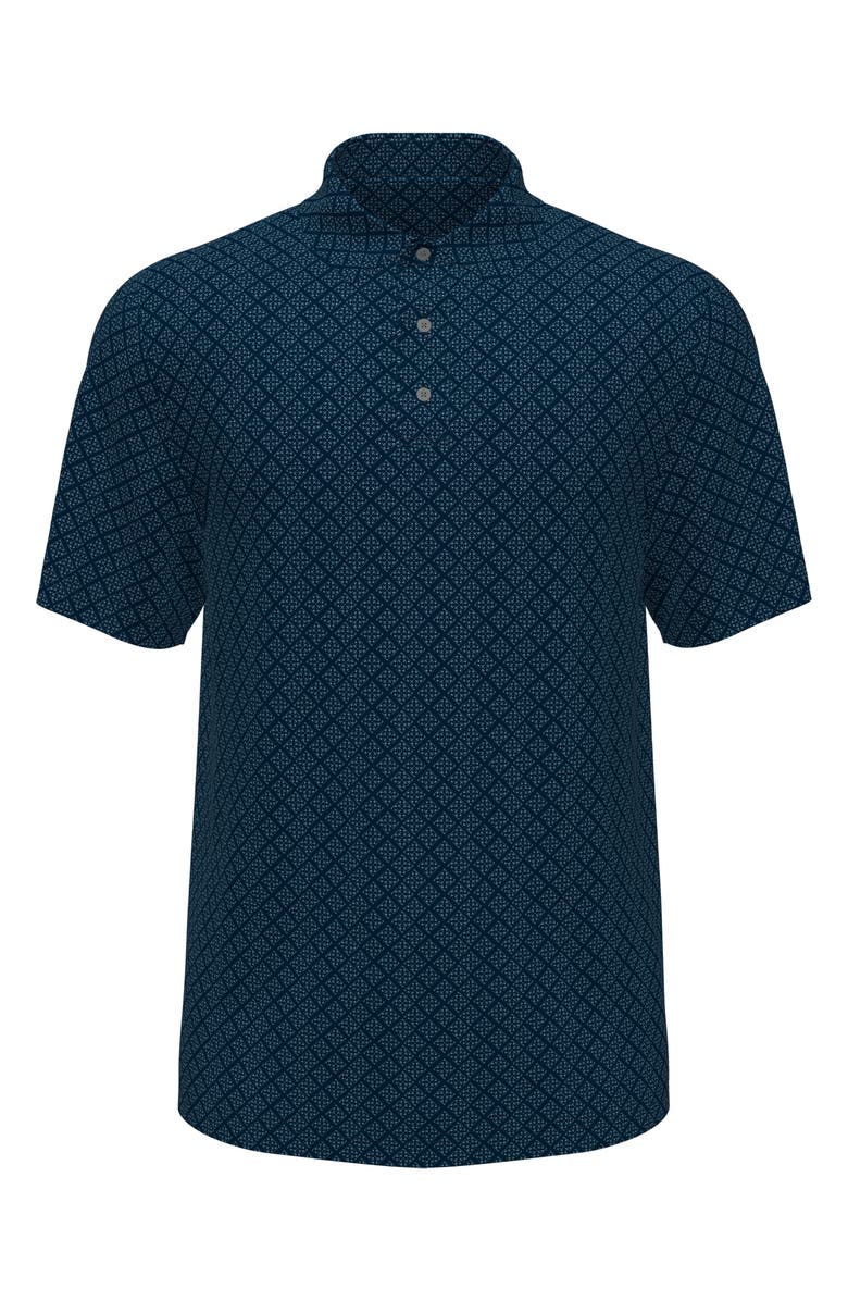 JACK NICKLAUS Geo Print Golf Polo, Main, color, Mood Indigo