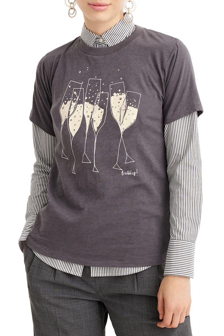Bubbly Tee, Main, color, BEDFORD COAL