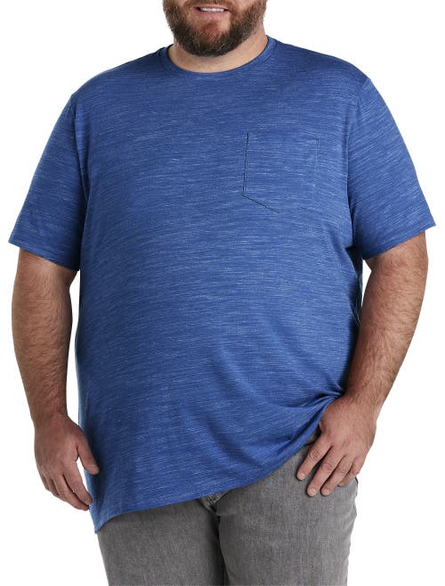 Harbor Bay By Dxl Space Dye Pocket T-shirt In Blue Quartz Sd