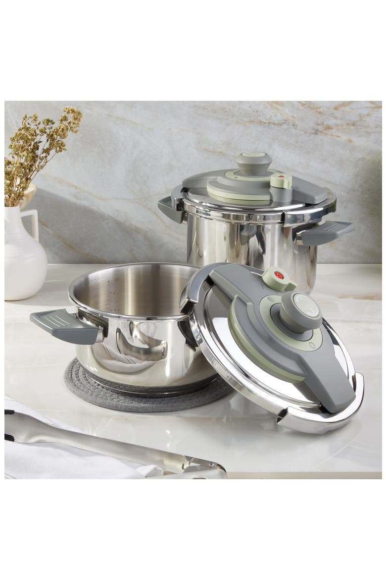 Leo Vita 4-Piece Pressure Cooker Set, Alternate, color, GREEN