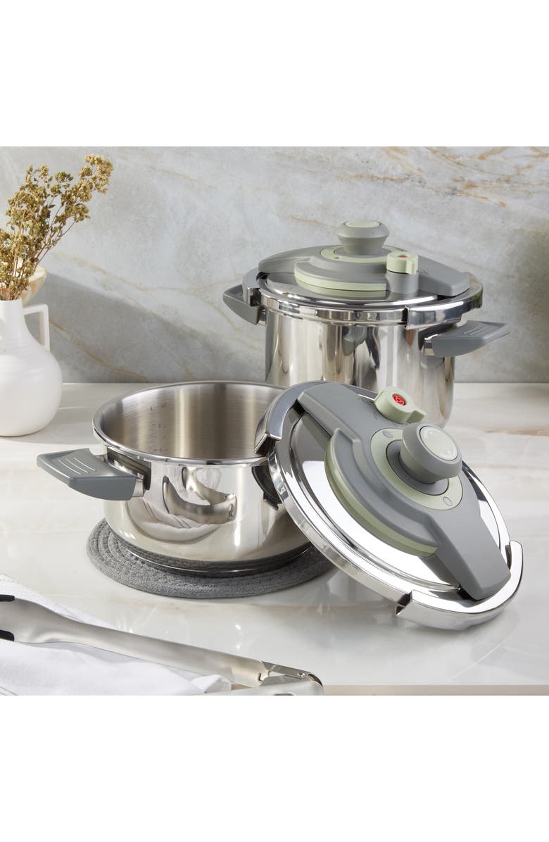 BergHOFF Leo Vita 4-Piece Pressure Cooker Set, Alternate, color, Green