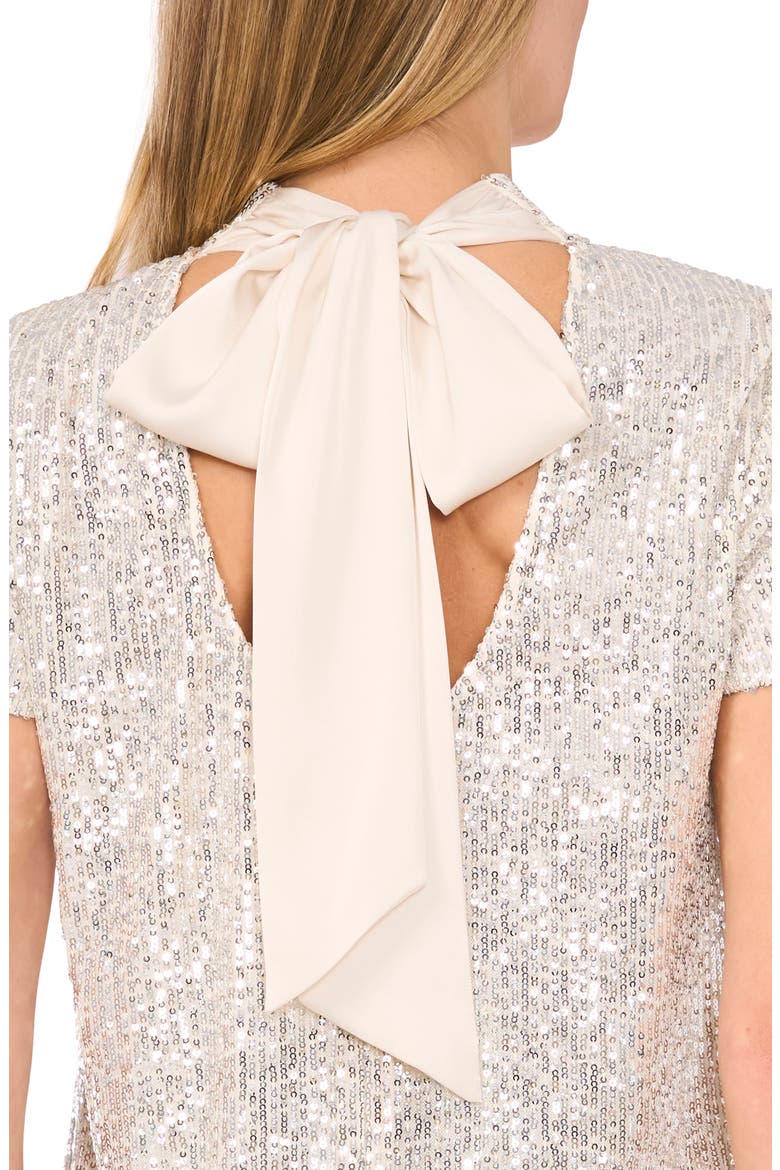 Sequin Mock Neck Top, Alternate, color, CHAMPAGNE