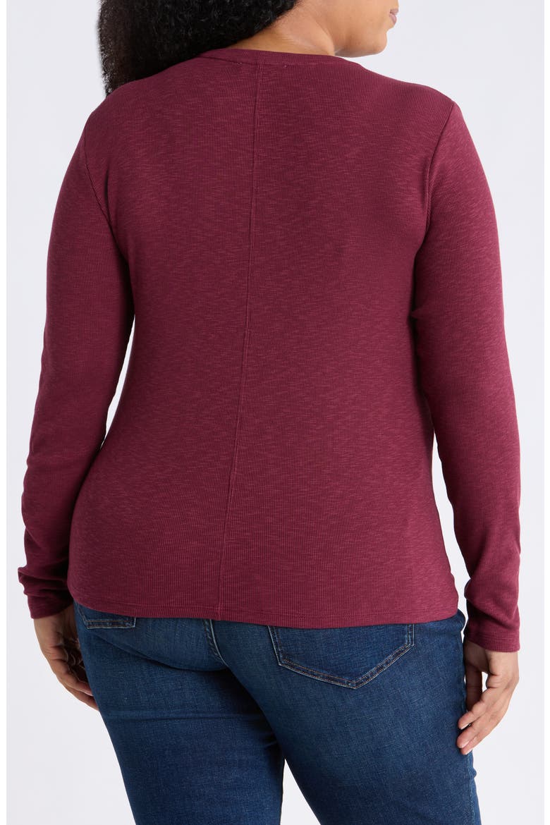 Crewneck Knit Top, Alternate, color, BURGUNDY BANNER