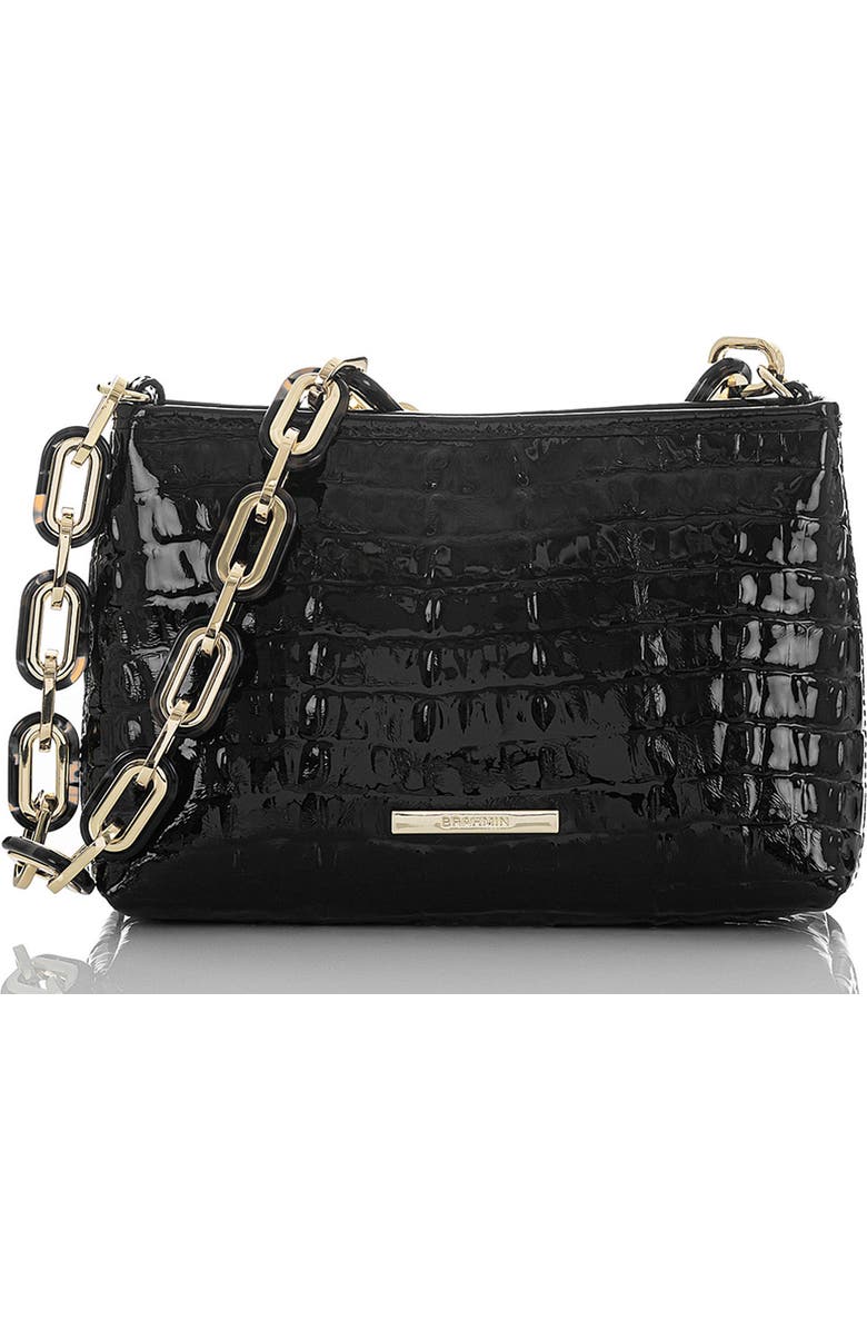 Brahmin Mod Lorelei Croc Embossed Leather Shoulder Bag, Main, color,