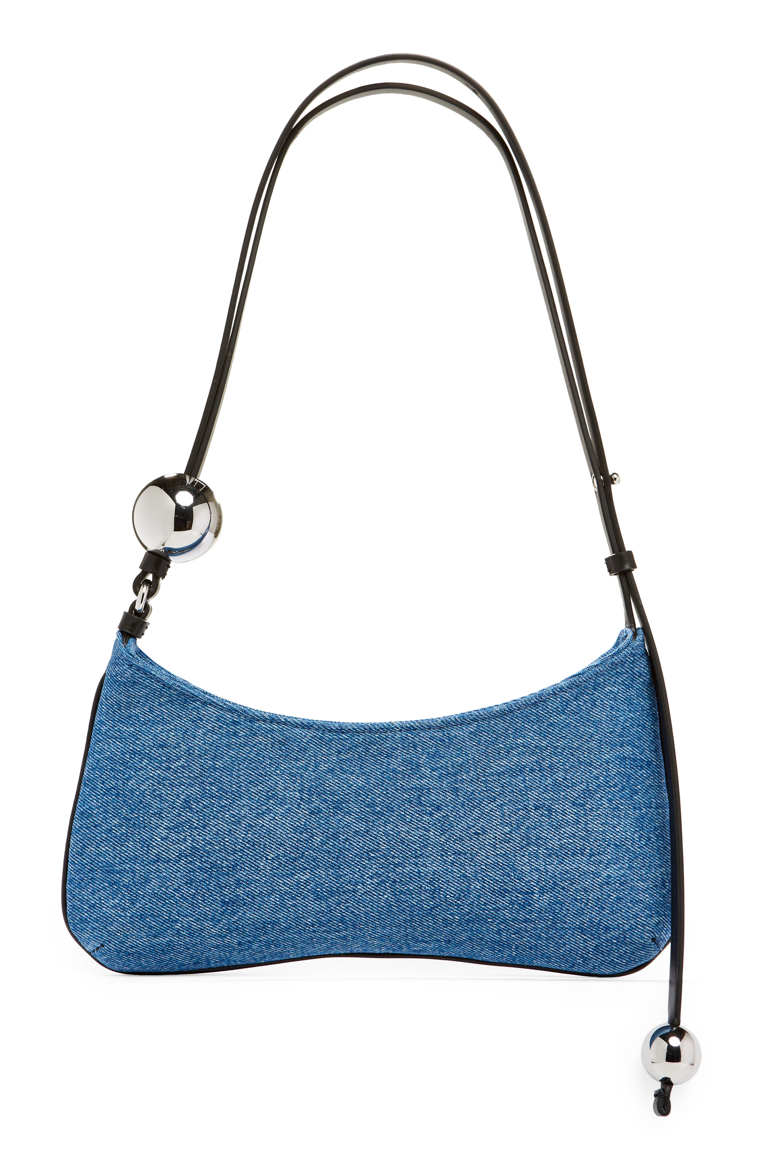Jacquemus Le Bisou Perle Denim Shoulder Bag, Alternate, color, 
