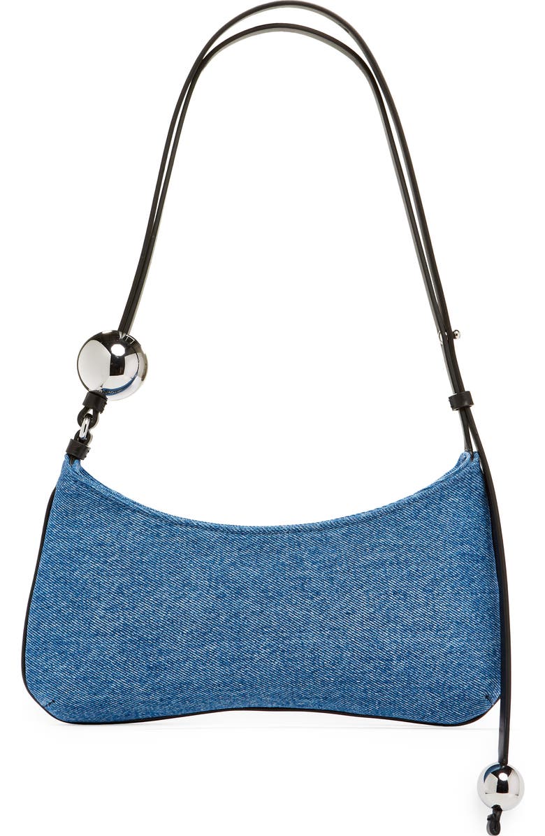 Jacquemus Le Bisou Perle Denim Shoulder Bag, Alternate, color,