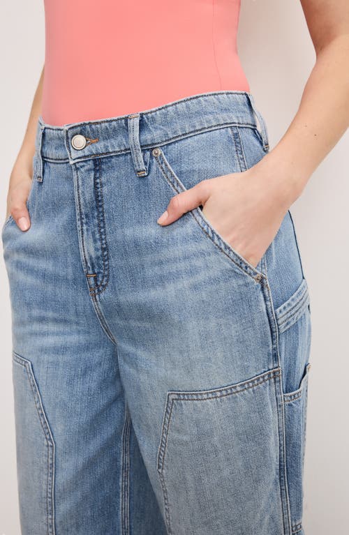 Good American Good Stand High Waist Straight Leg Carpenter Jeans In Indigo879