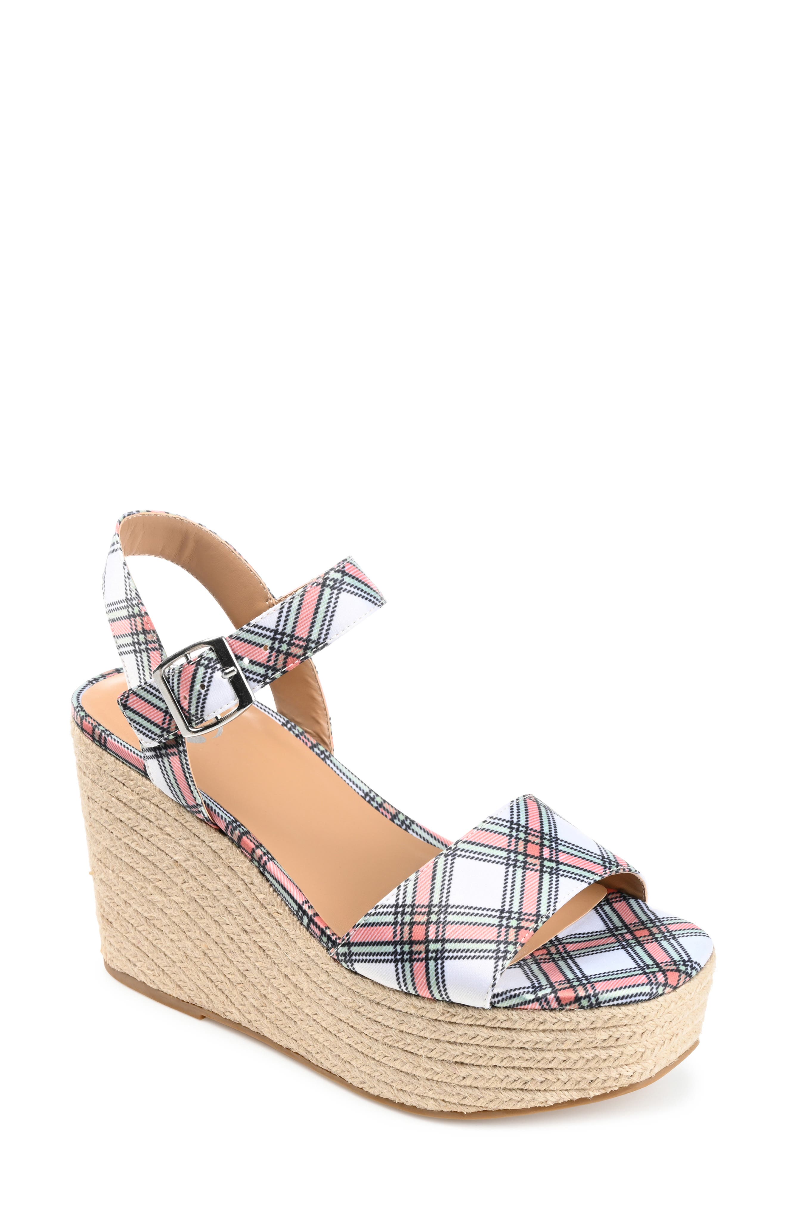 Journee Collection Pearrl Espadrille Platform Wedge Sandal