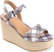 Journee Collection Pearrl Espadrille Platform Wedge Sandal