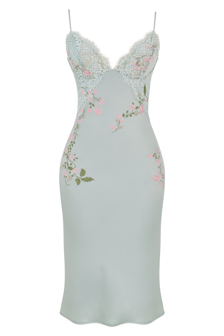 Fallon Lace Satin Slipdress, Alternate, color, LIGHT JADE