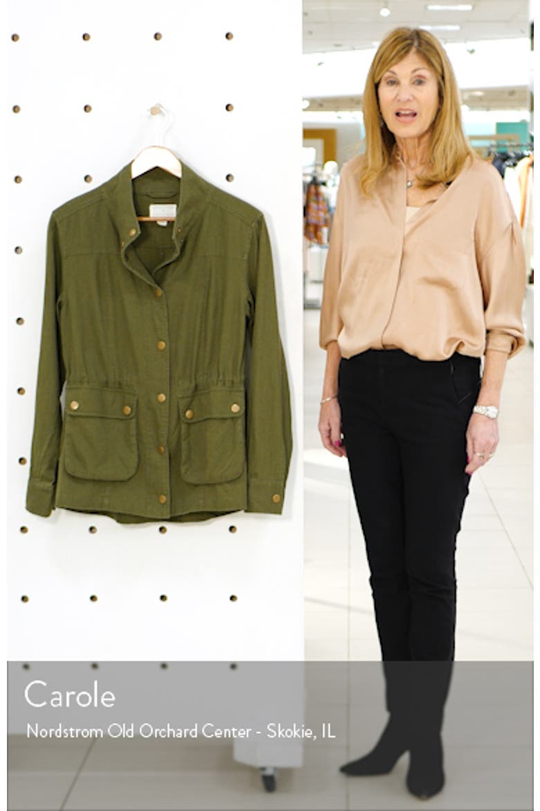 Cinch Waist Linen Blend Utility Jacket video