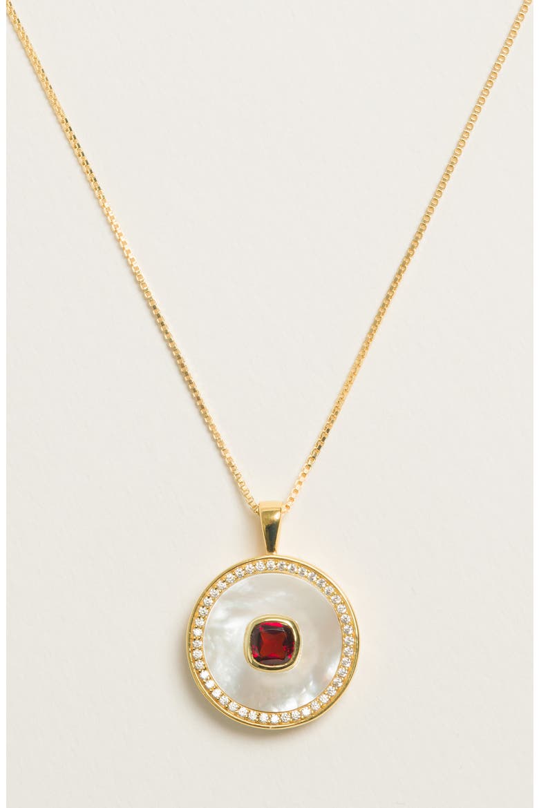 Ruby Mother Of Pearl Necklace, Alternate, color, Ruby