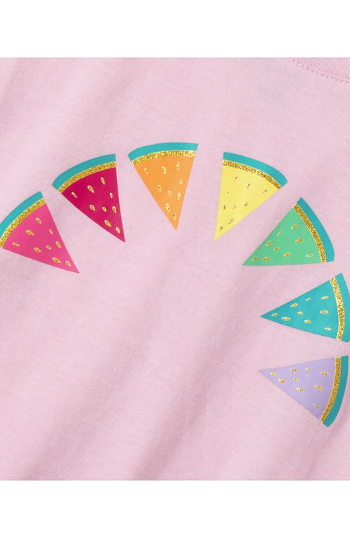 LANDS' END LANDS' END GIRLS SHORT SLEEVE SIDE TIE GRAPHIC TEE