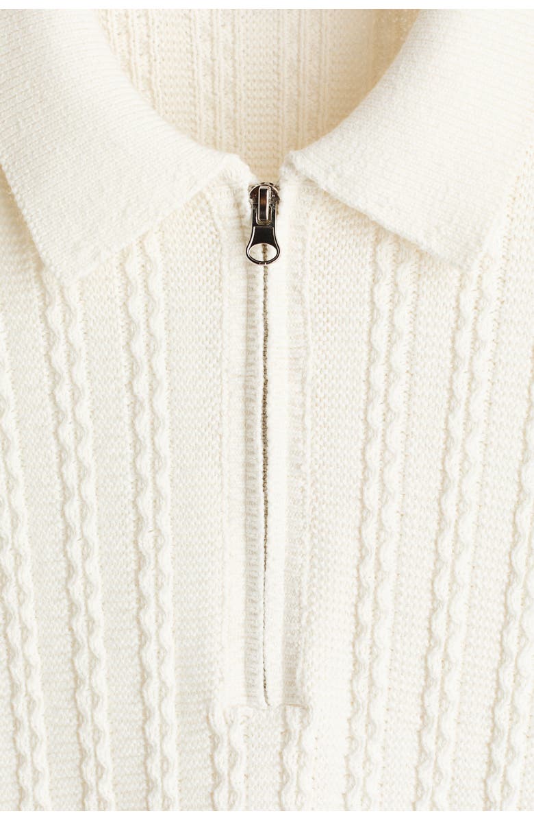 H&M Relaxed Fit Cotton Polo Shirt, Alternate, color, White