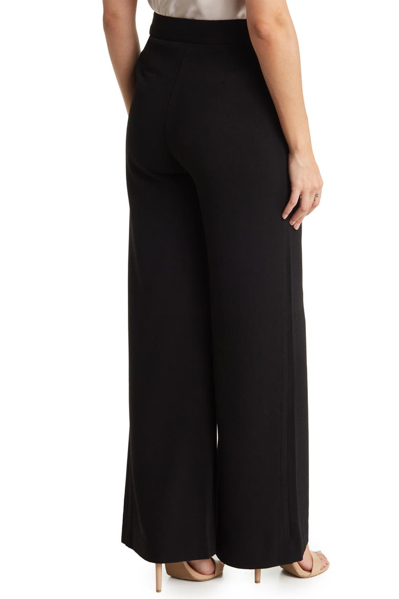 Wide Leg Crepe Pants, Alternate, color, VERY BLACK