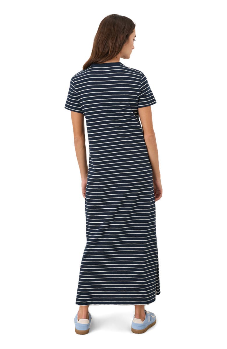 Pact Organic Cotton Soft-Slub Essential Easy Tee Maxi Dress, Alternate, color, Saranac Stripe